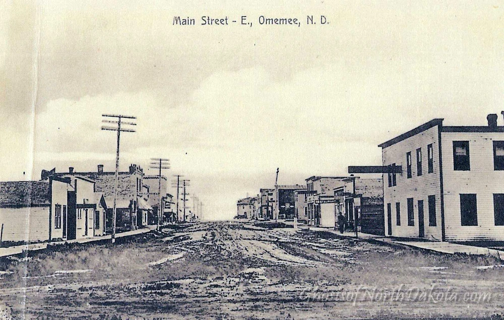 Omemee, ND Main Street about 1904